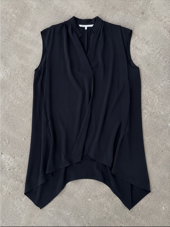 RACHEL Rachel Roy Dresses & Skirts - RACHEL Rachel Roy Draped Asymmetrical Sleeveless Shift Dress 2X Black Pockets